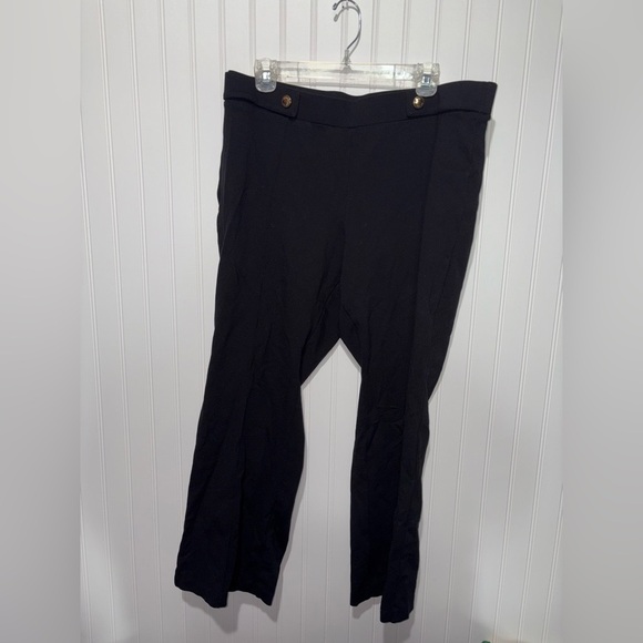 Michael Kors Black Trousers with Button Detail| Size Large - Picture 1 of 4